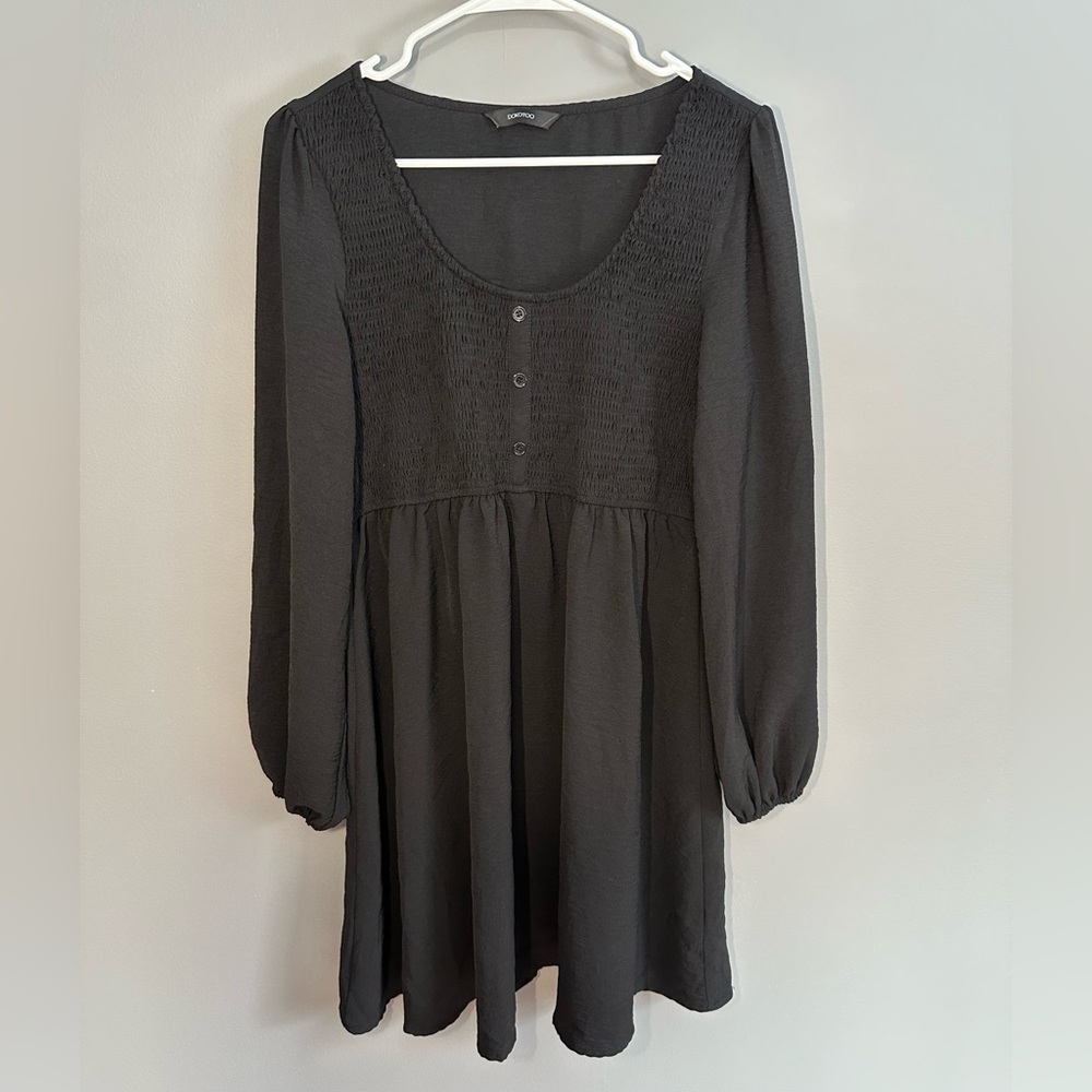 Elegant Black Long Sleeve Dress